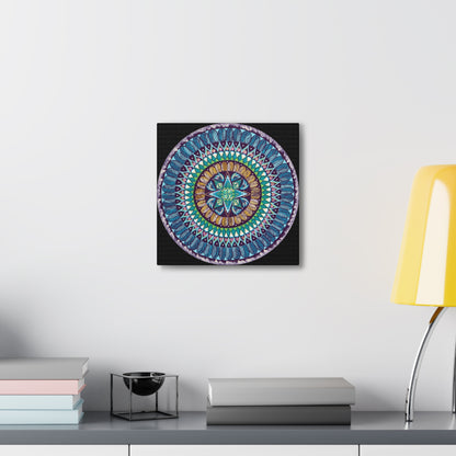 "AquilazurA Kryst'dala" Canvas Gallery Wraps - Blue Flame Array Canvas