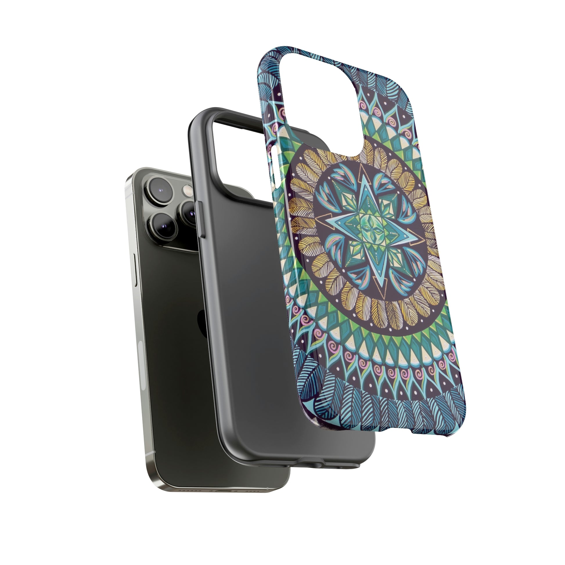 "AquilazurA Kryst'dala" Art Phone Armor - Blue Flame Array Phone Case