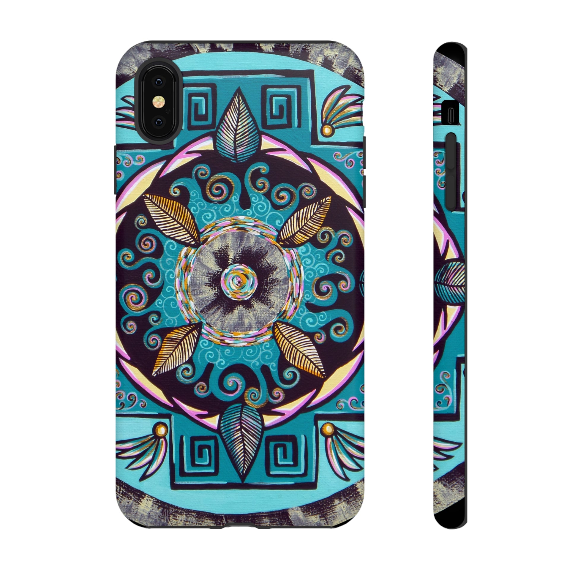 "Hojachakana" Art Phone Armor - Blue Flame Array iPhone XS MAX / Matte Phone Case