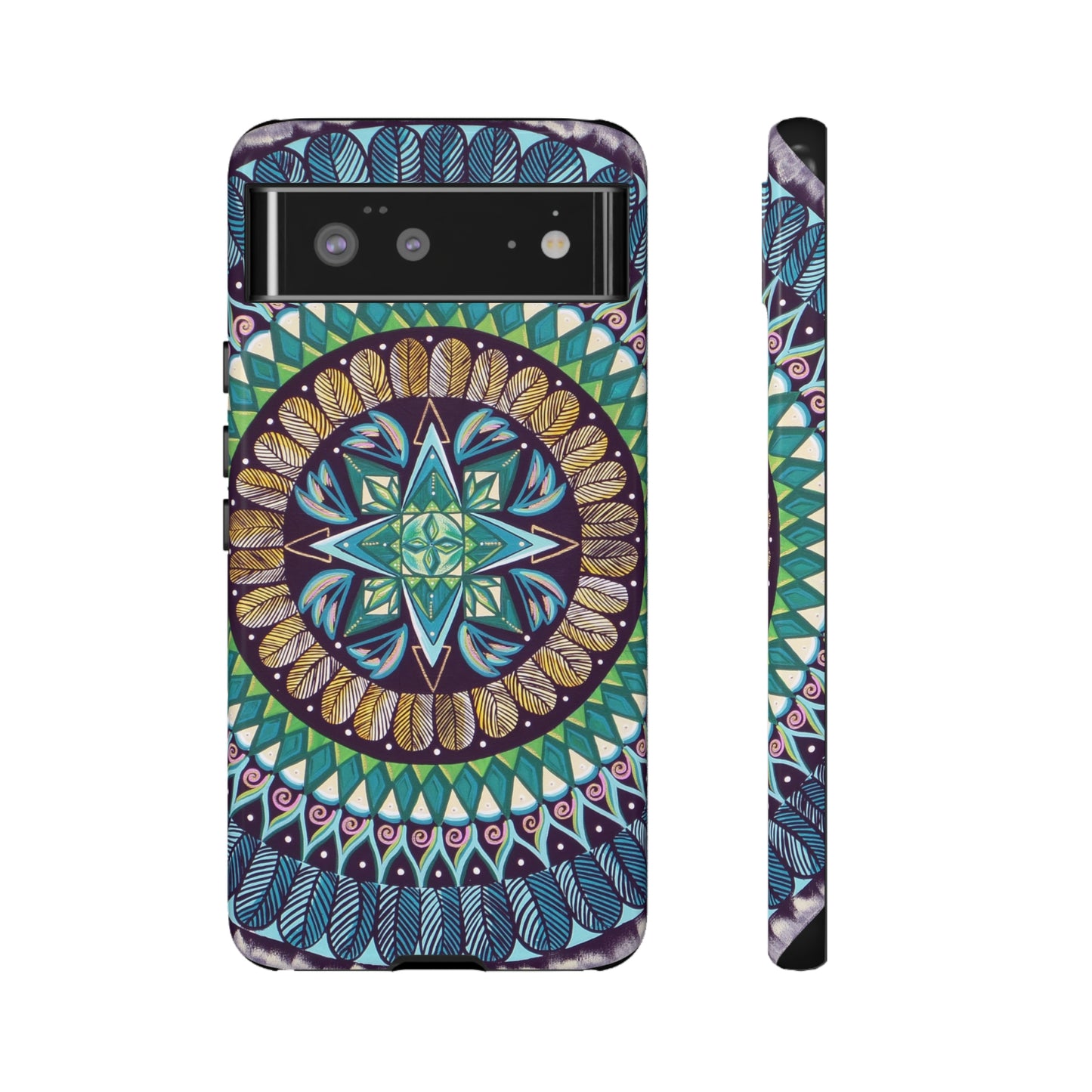 "AquilazurA Kryst'dala" Art Phone Armor - Blue Flame Array Google Pixel 6 / Glossy Phone Case