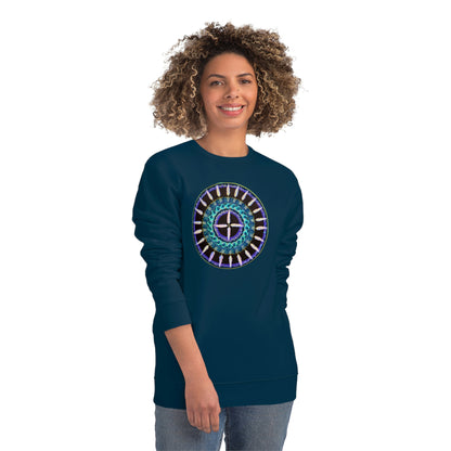 "Cuatro Vientos" Lords & Ladies Organic Sweatshirt - Blue Flame Array Sweatshirt