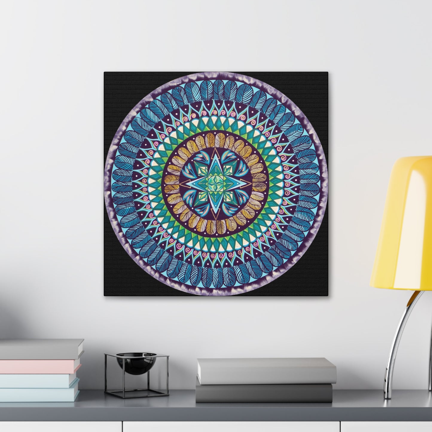 "AquilazurA Kryst'dala" Canvas Gallery Wraps - Blue Flame Array Canvas