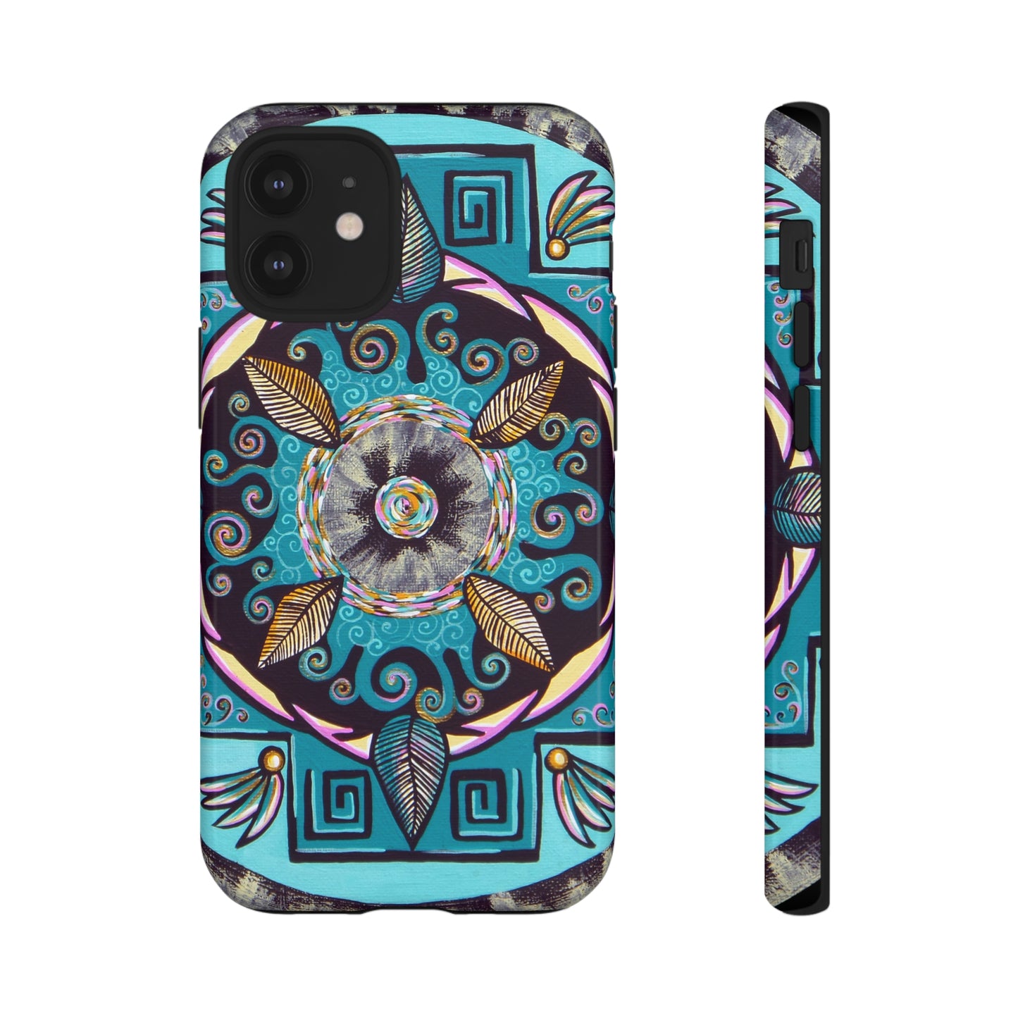 "Hojachakana" Art Phone Armor - Blue Flame Array iPhone 12 Mini / Glossy Phone Case