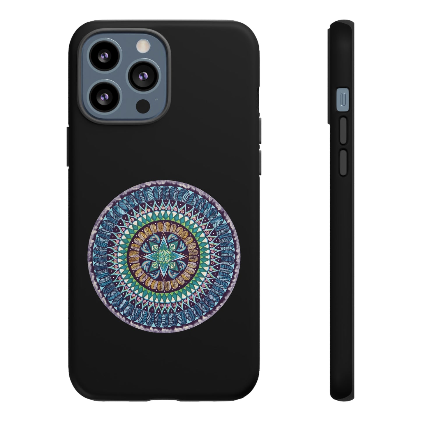 "AquilazurA Kryst'dala" Art Phone Armor - Blue Flame Array iPhone 13 Pro Max / Matte Phone Case