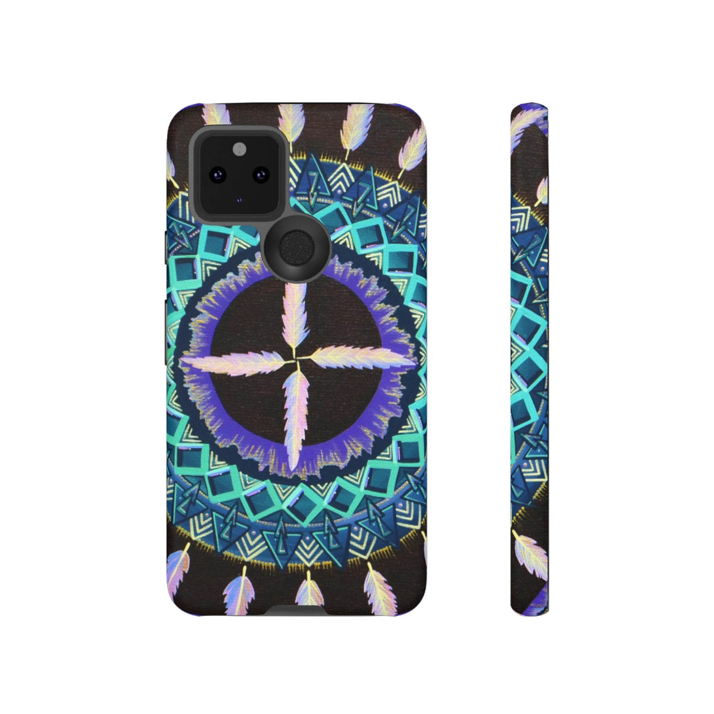 "Cuatro Vientos" Art Phone Armor - Blue Flame Array Google Pixel 5 5G / Matte Phone Case