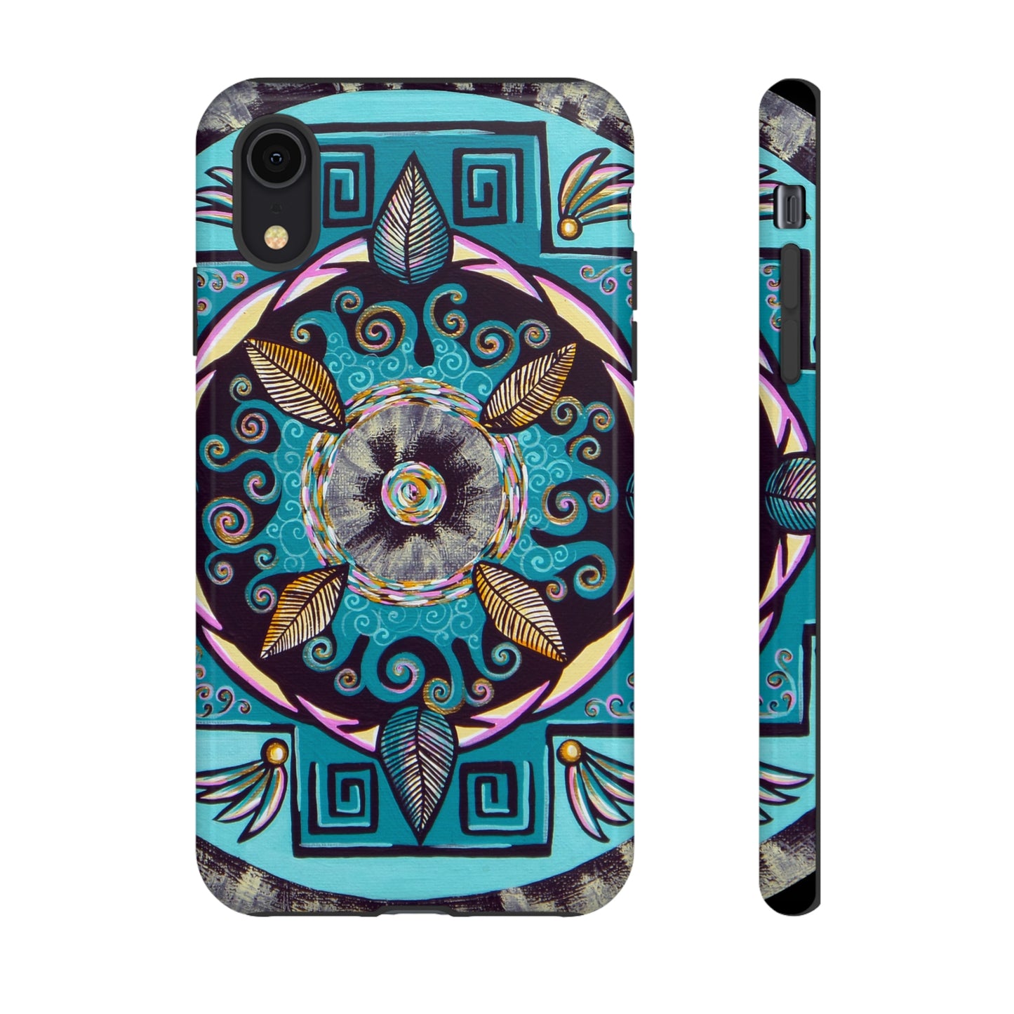 "Hojachakana" Art Phone Armor - Blue Flame Array iPhone XR / Glossy Phone Case