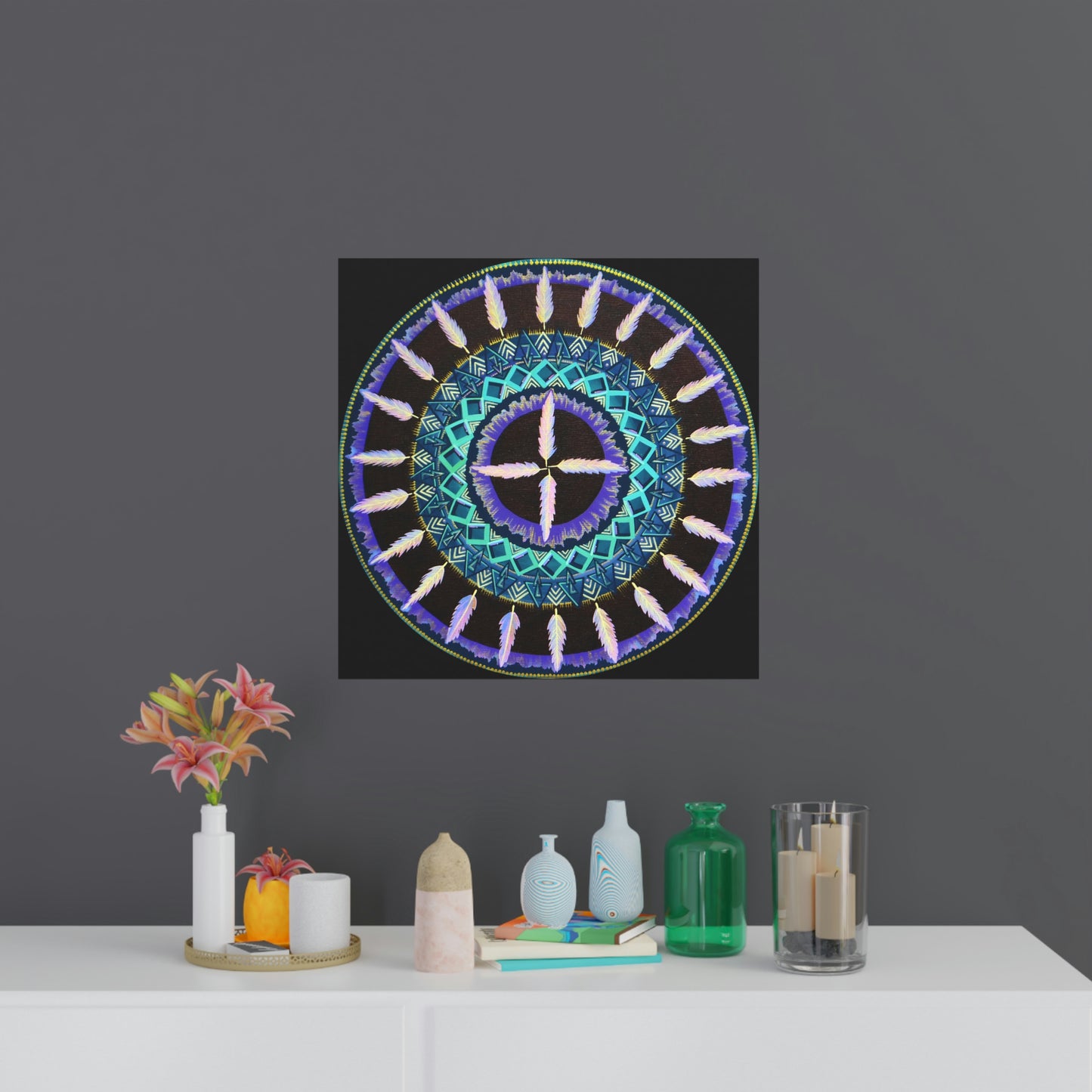 "Cuatro Vientos" Fine Art Posters - Blue Flame Array Poster