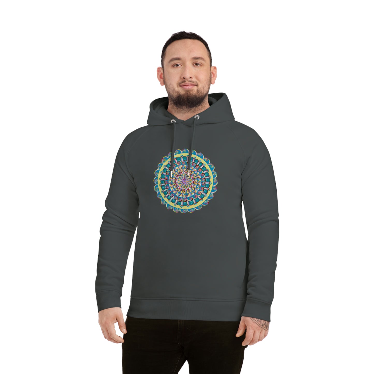 "Almandalayana" Lords & Ladies Organic Sider Hoodie - Blue Flame Array Hoodie