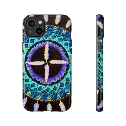 "Cuatro Vientos" Art Phone Armor - Blue Flame Array iPhone 14 Plus / Glossy Phone Case