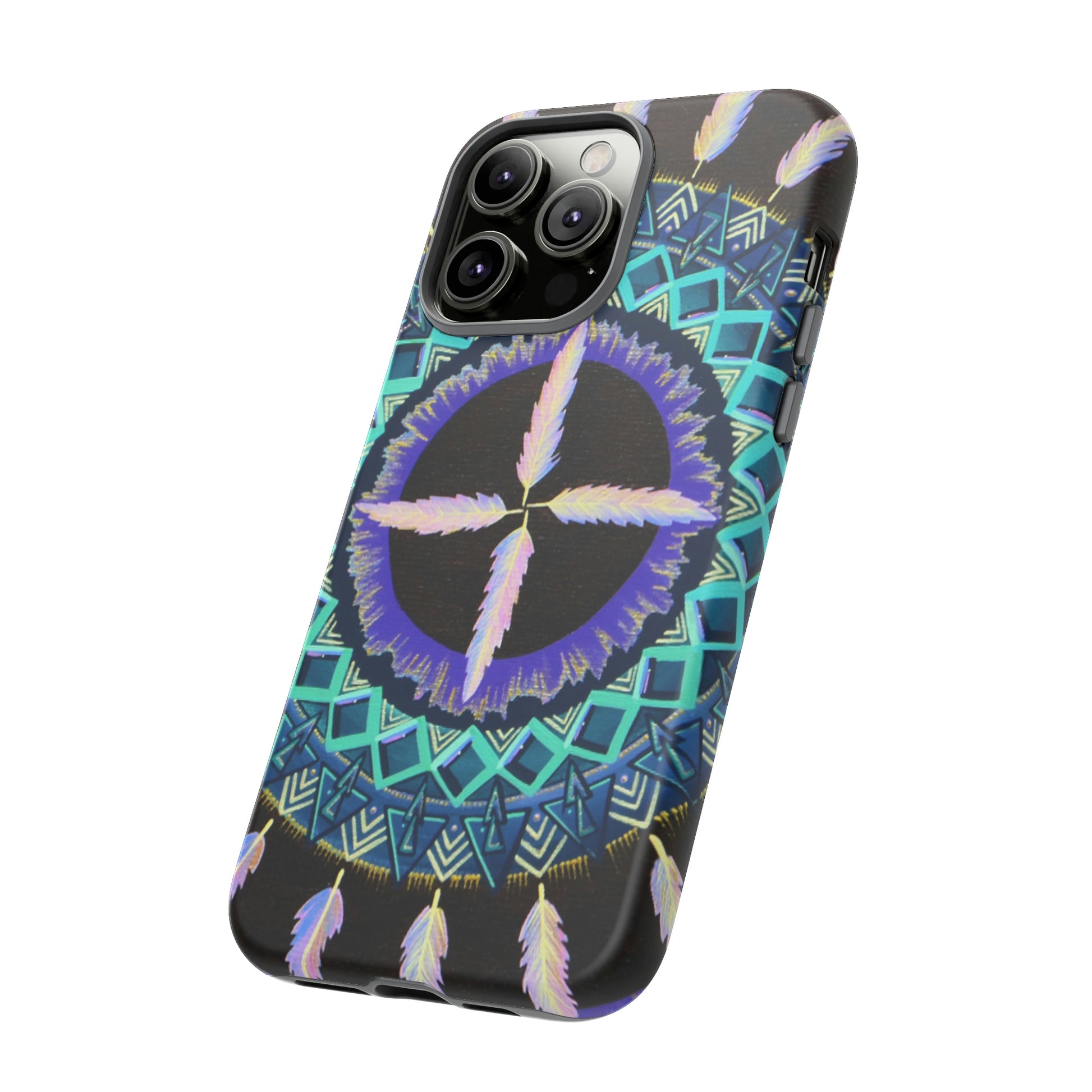 "Cuatro Vientos" Art Phone Armor - Blue Flame Array Phone Case