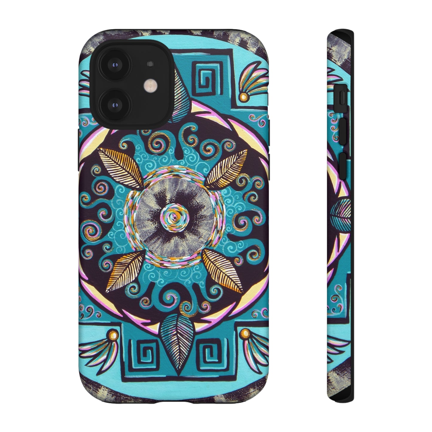 "Hojachakana" Art Phone Armor - Blue Flame Array iPhone 12 / Matte Phone Case