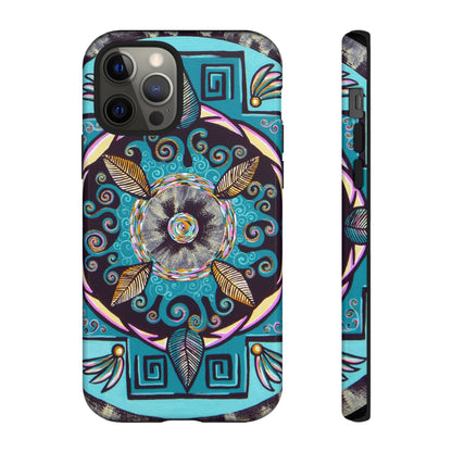 "Hojachakana" Art Phone Armor - Blue Flame Array iPhone 12 Pro / Glossy Phone Case