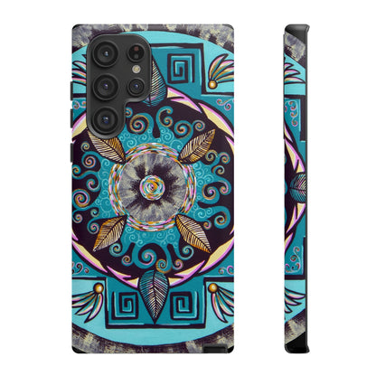 "Hojachakana" Art Phone Armor - Blue Flame Array Samsung Galaxy S22 Ultra / Matte Phone Case