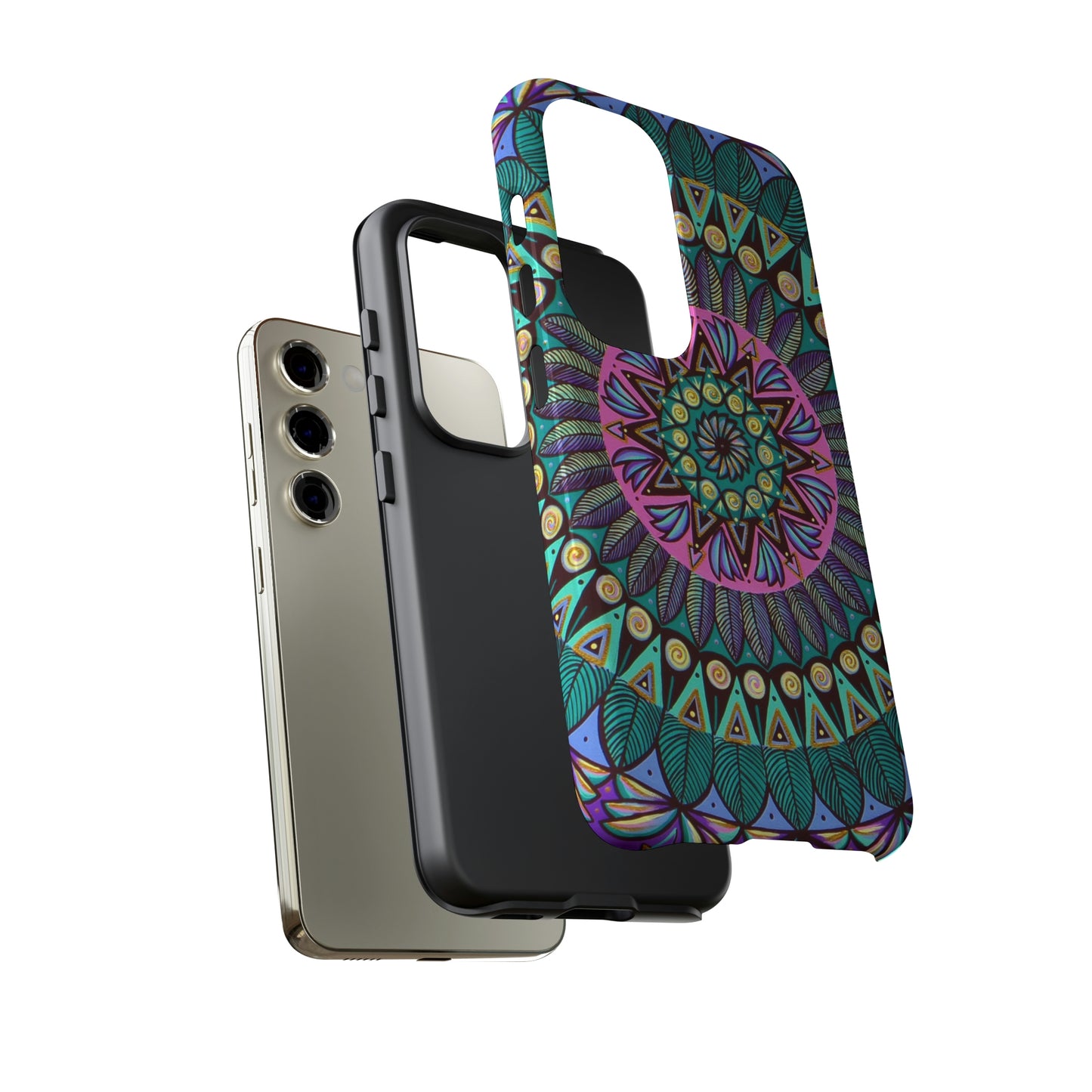 "Mandaladiosa" Art Phone Armor - Blue Flame Array Phone Case