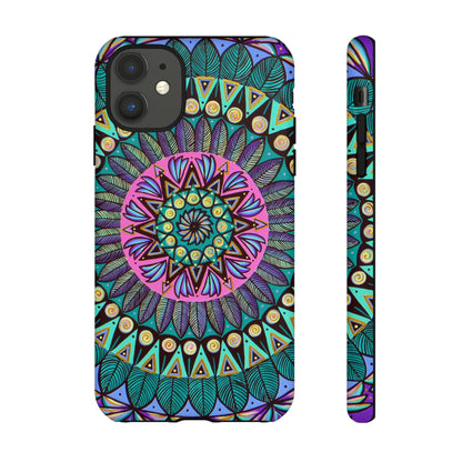 "Mandaladiosa" Art Phone Armor - Blue Flame Array iPhone 11 / Matte Phone Case