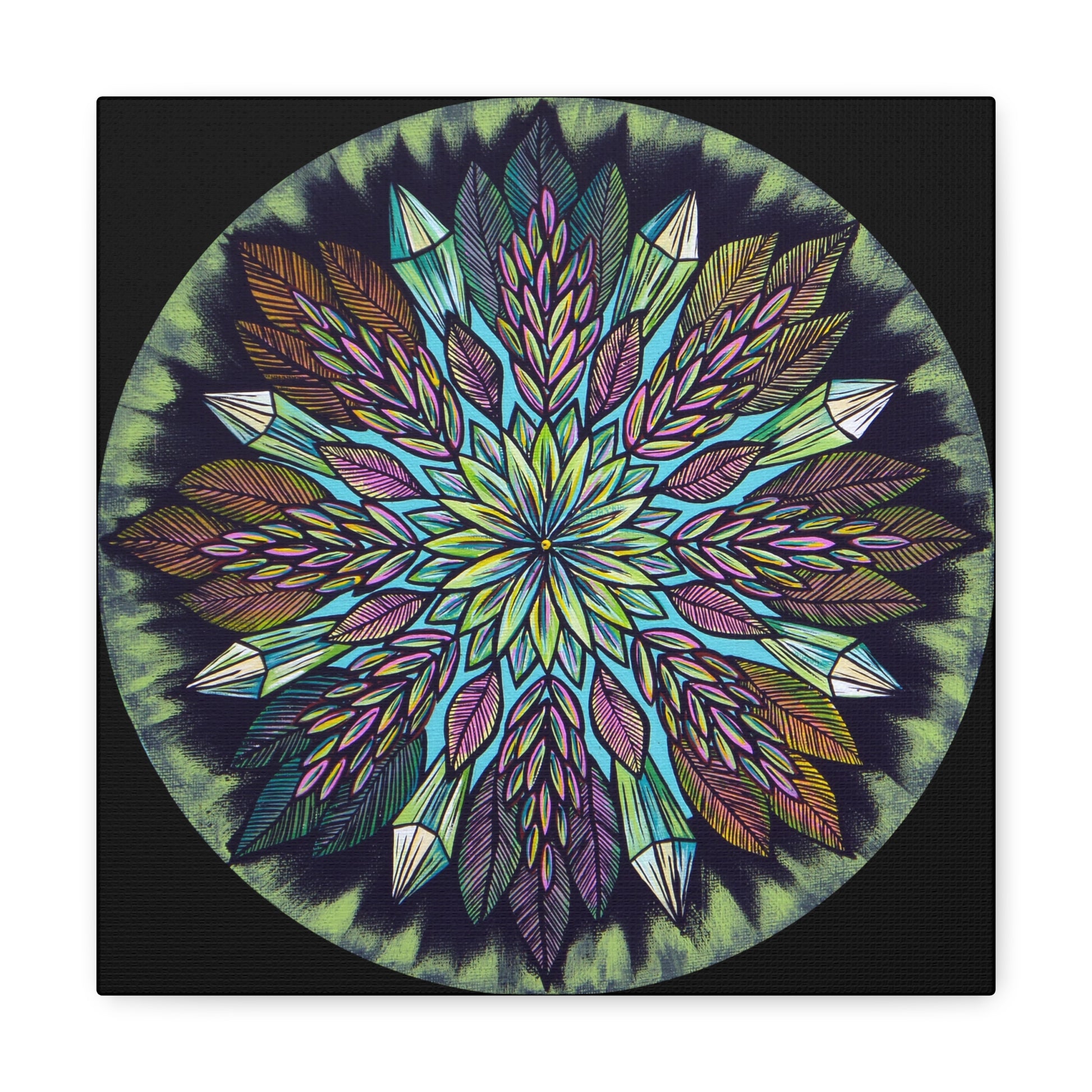 "Krystalhoja" Canvas Gallery Wraps - Blue Flame Array 12″ x 12″ (Square) / Premium Gallery Wraps (1.25″) Canvas