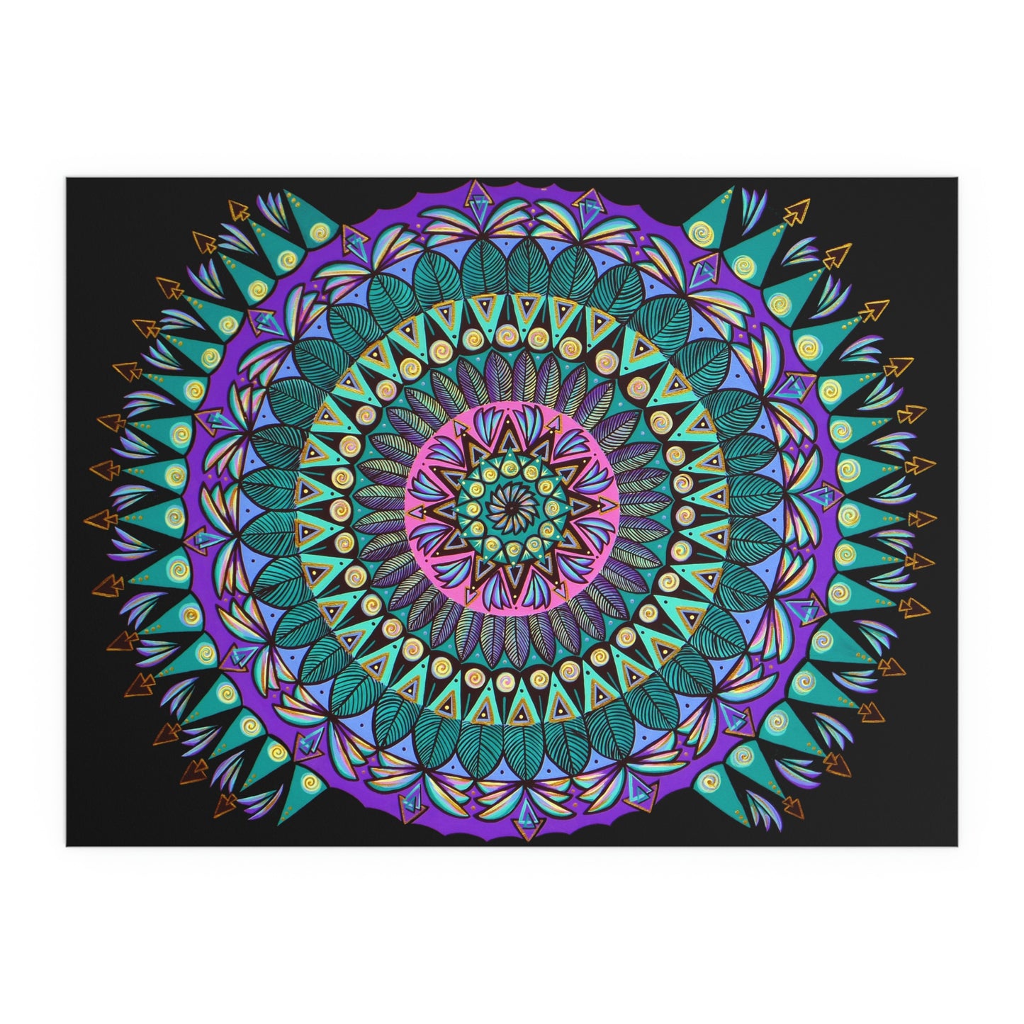 "Mandaladiosa" Fine Art Posters - Blue Flame Array Poster