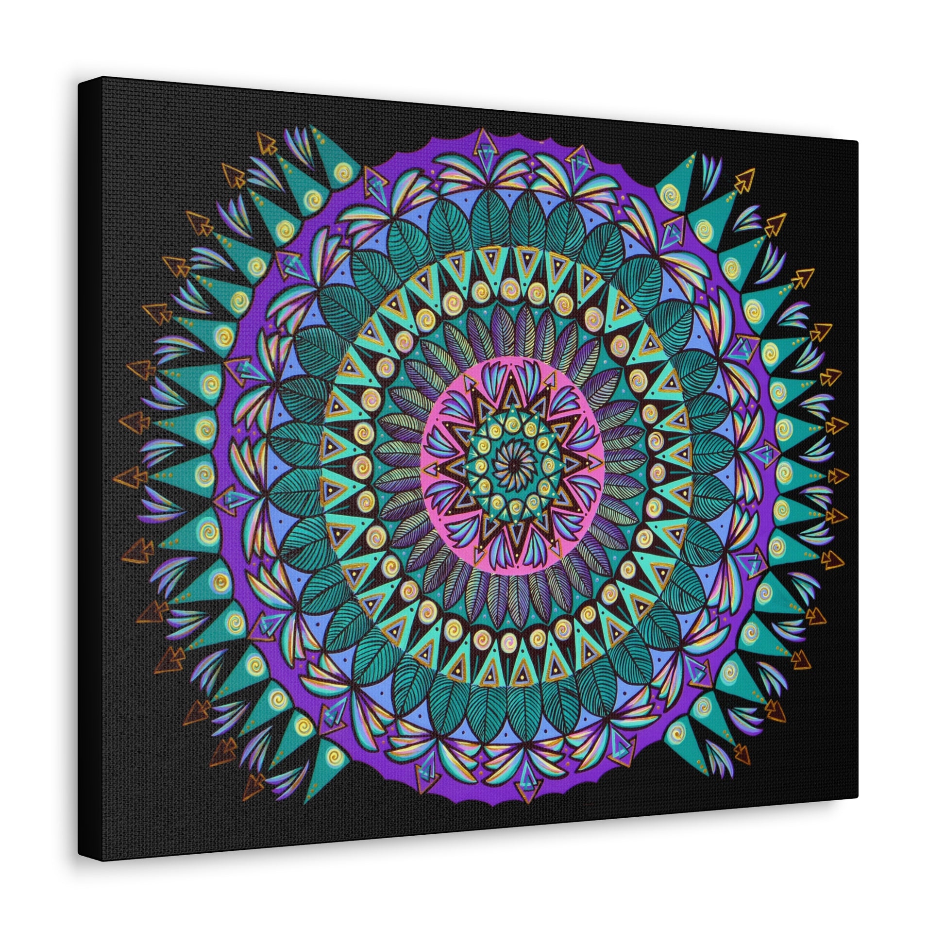 "Mandaladiosa" Canvas Gallery Wraps - Blue Flame Array Canvas