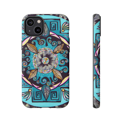 "Hojachakana" Art Phone Armor - Blue Flame Array iPhone 14 Plus / Matte Phone Case