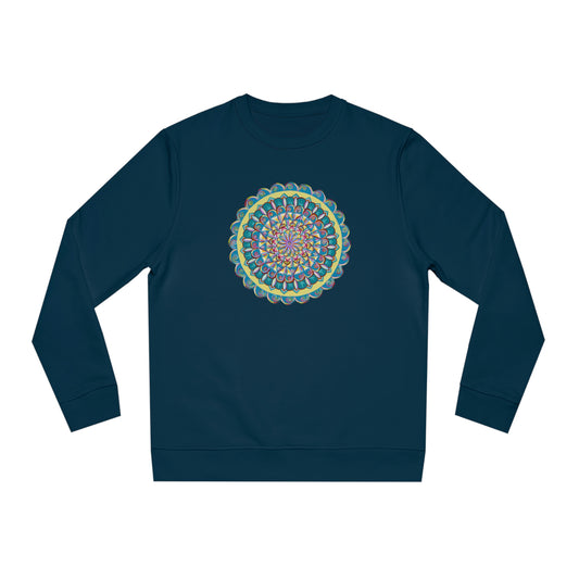 "Almandalayana" Lords & Ladies Organic Sweatshirt - Blue Flame Array French Navy / 2XS Sweatshirt