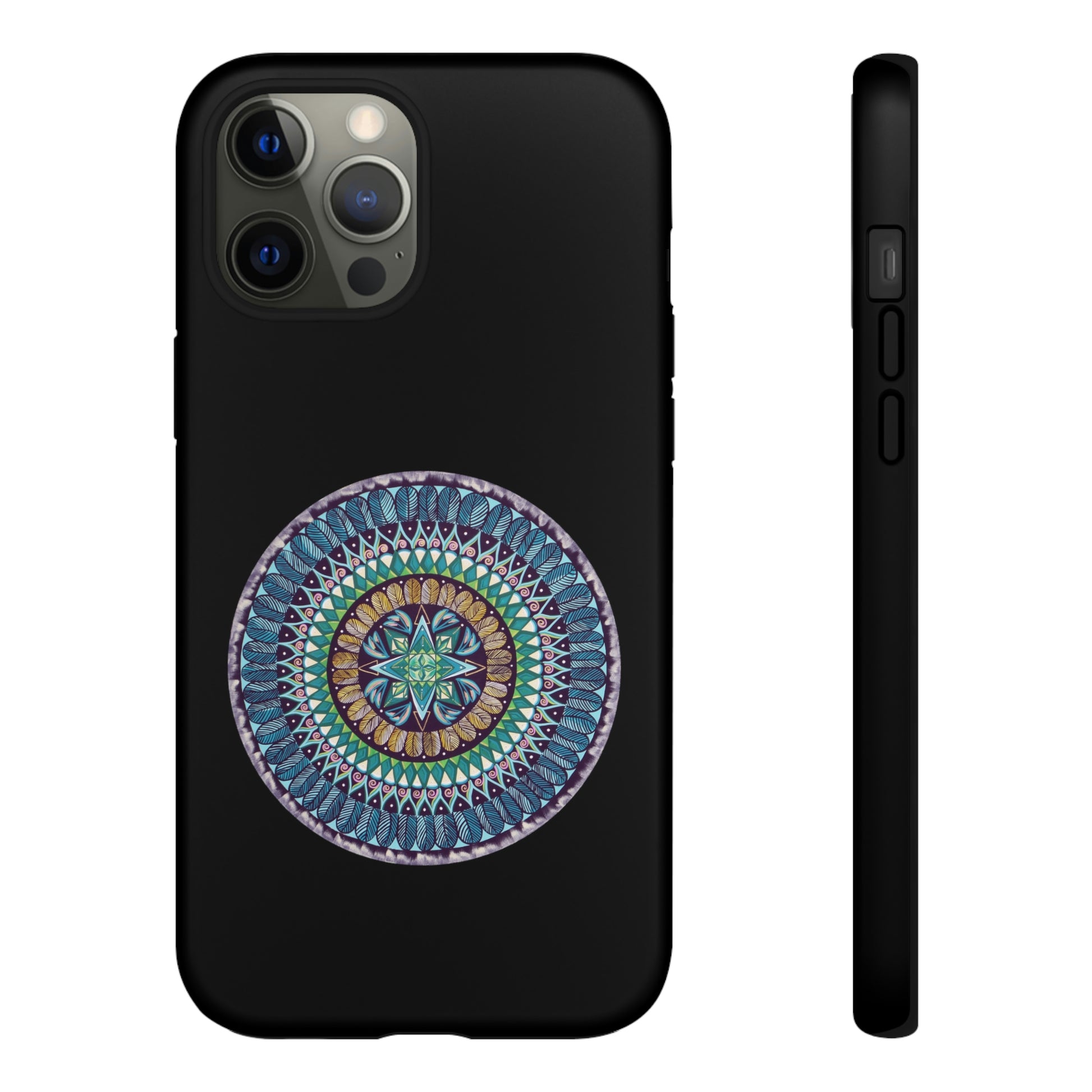 "AquilazurA Kryst'dala" Art Phone Armor - Blue Flame Array iPhone 12 Pro Max / Matte Phone Case