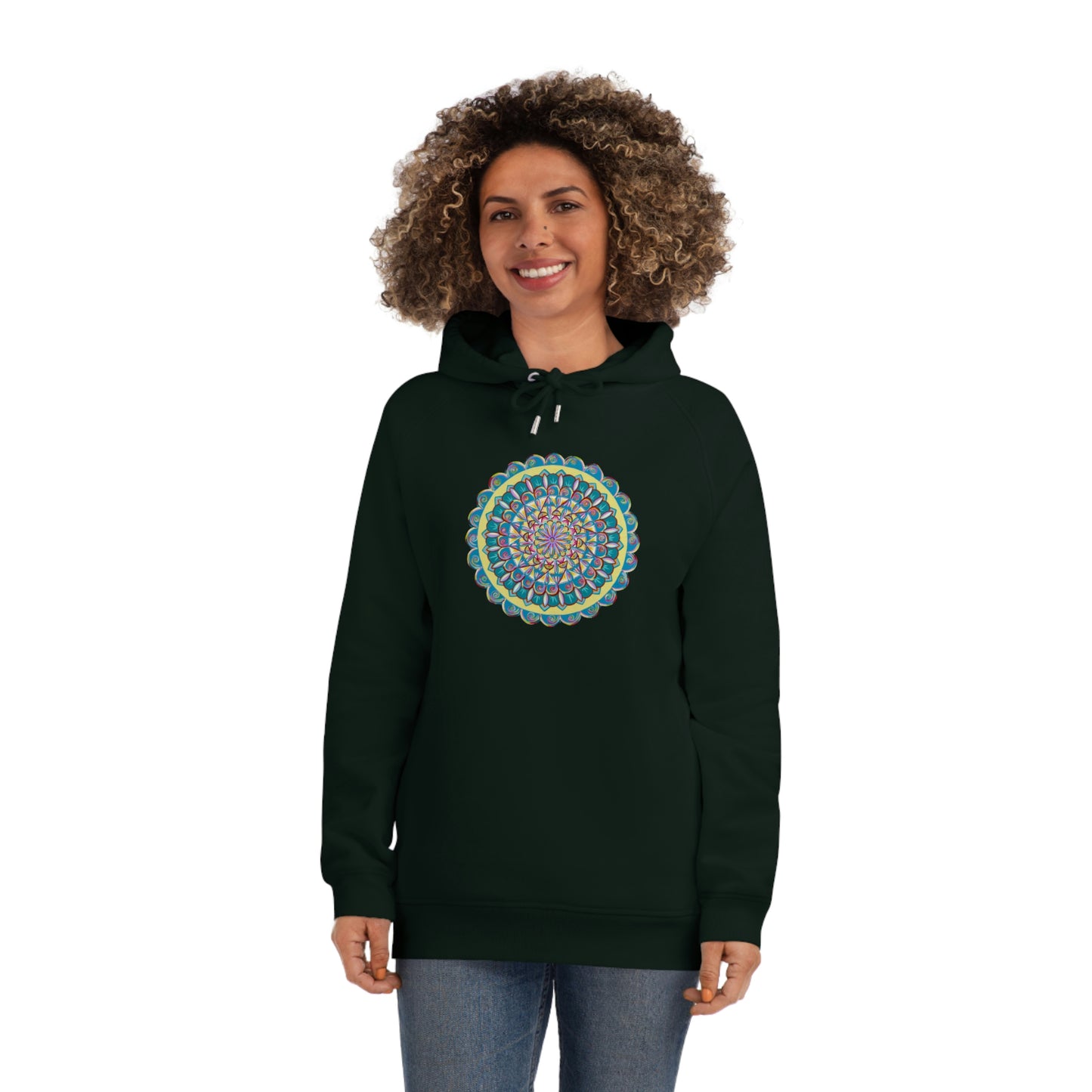 "Almandalayana" Lords & Ladies Organic Sider Hoodie - Blue Flame Array Hoodie