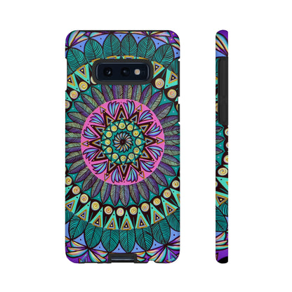 "Mandaladiosa" Art Phone Armor - Blue Flame Array Samsung Galaxy S10E / Matte Phone Case