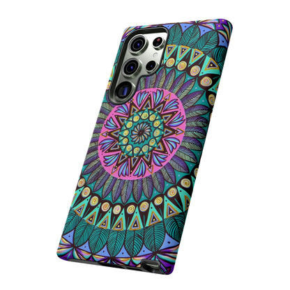 "Mandaladiosa" Art Phone Armor - Blue Flame Array Phone Case