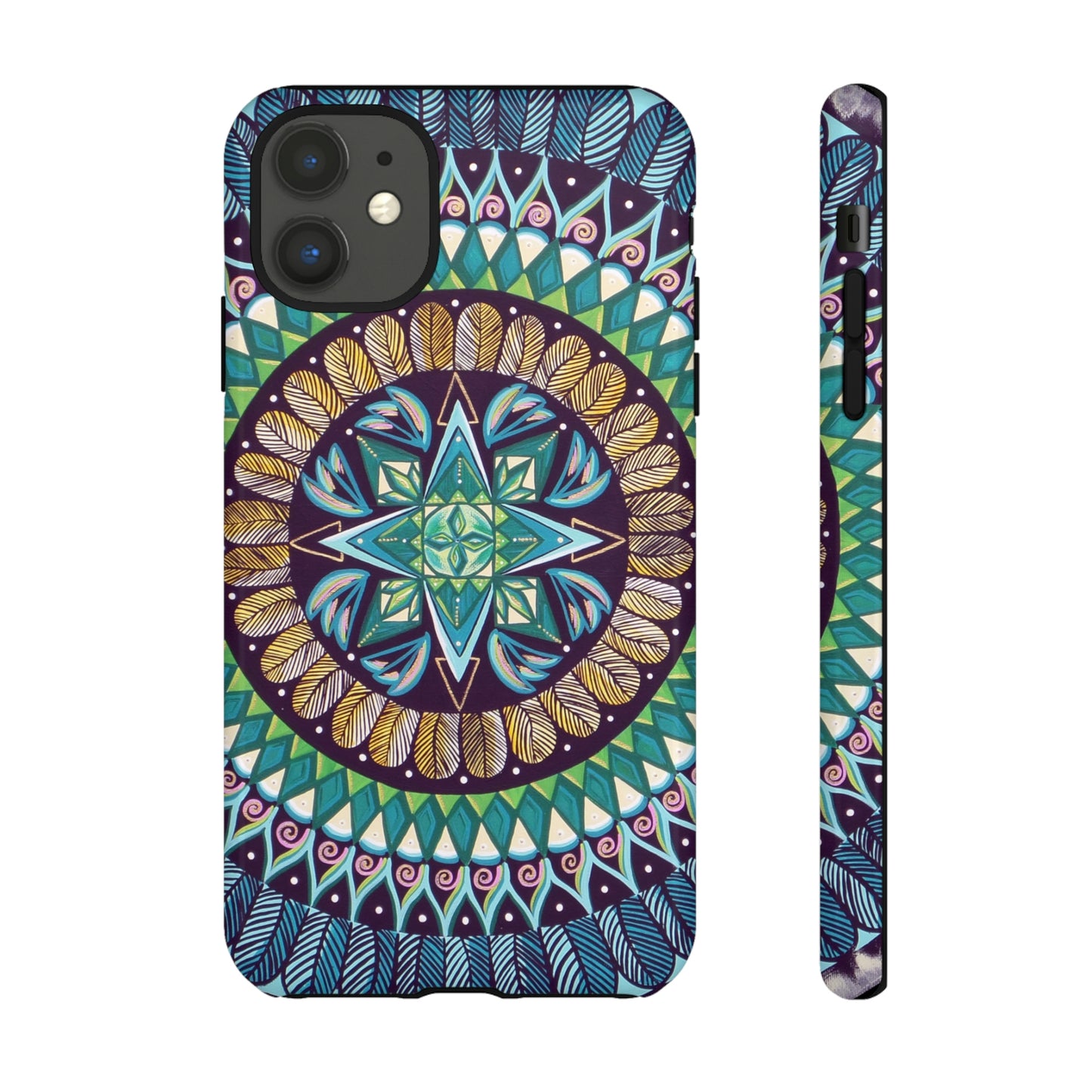 "AquilazurA Kryst'dala" Art Phone Armor - Blue Flame Array iPhone 11 / Glossy Phone Case