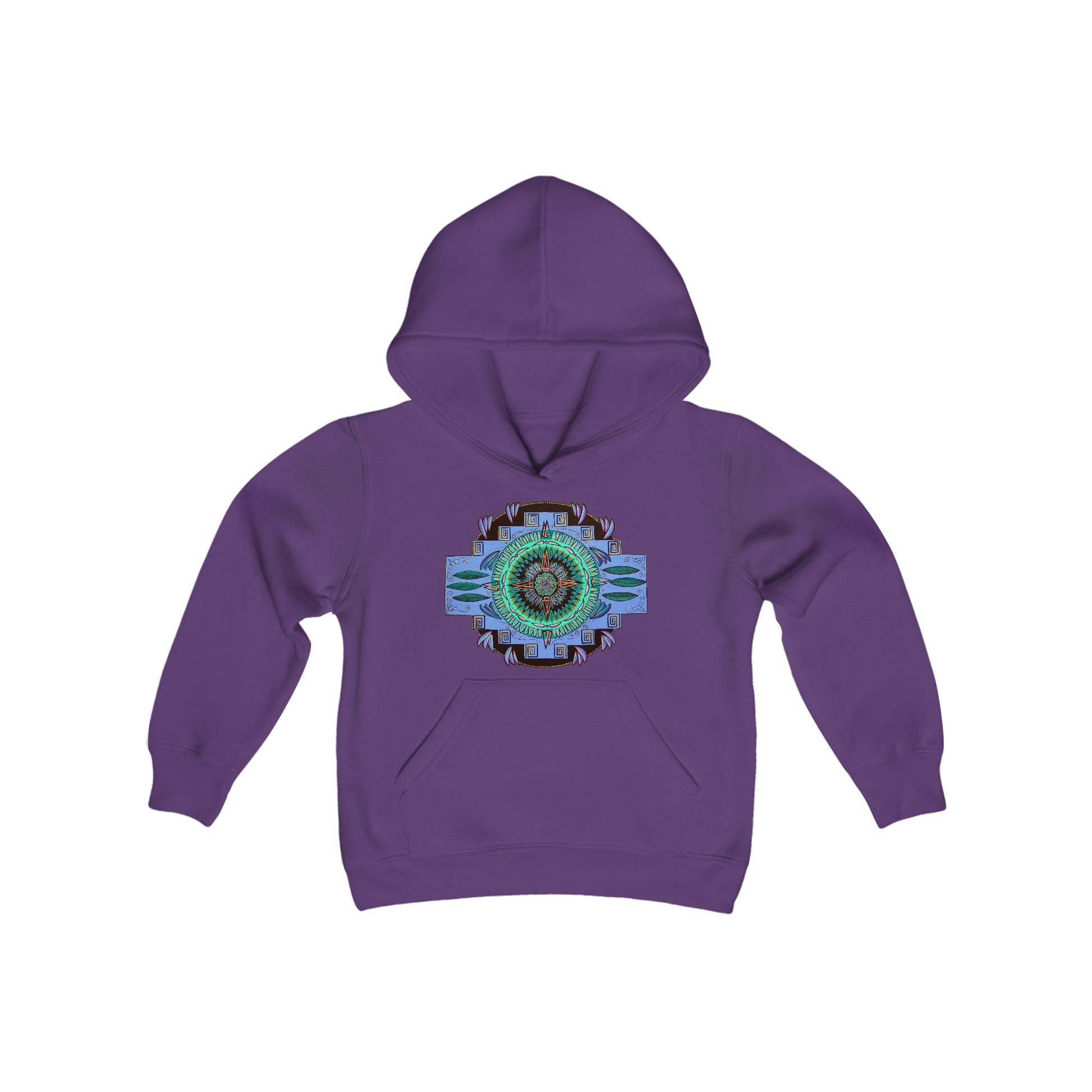 "Plumachakana" Lads & Lasses Hoodie - Blue Flame Array Kids clothes