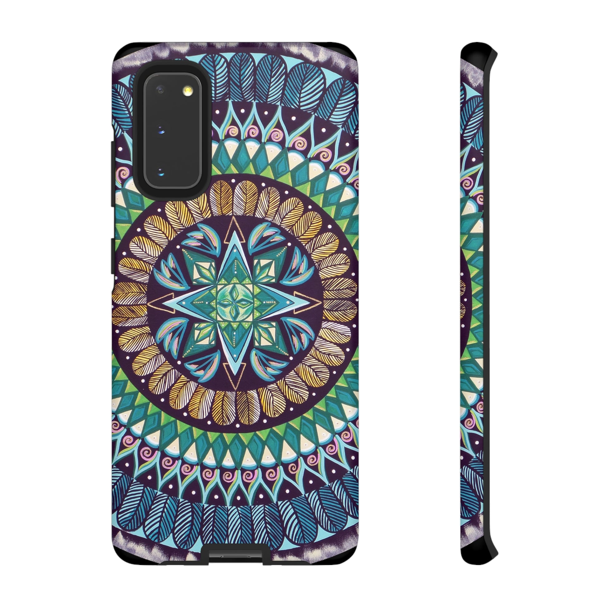 "AquilazurA Kryst'dala" Art Phone Armor - Blue Flame Array Samsung Galaxy S20 / Matte Phone Case