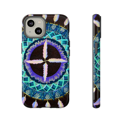 "Cuatro Vientos" Art Phone Armor - Blue Flame Array iPhone 14 / Glossy Phone Case