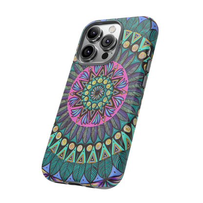 "Mandaladiosa" Art Phone Armor - Blue Flame Array Phone Case