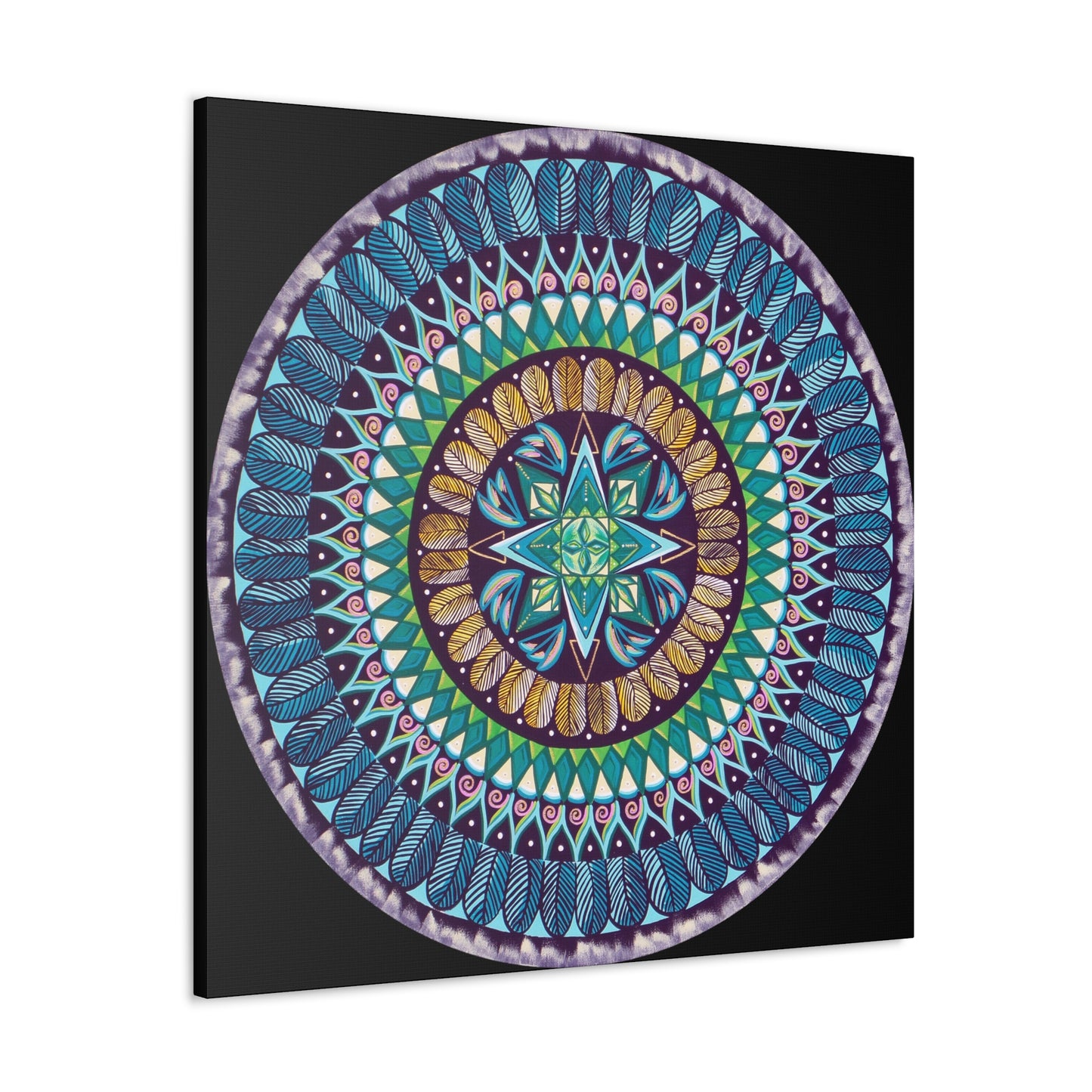 "AquilazurA Kryst'dala" Canvas Gallery Wraps - Blue Flame Array Canvas