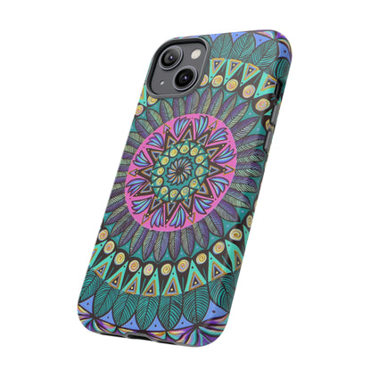 "Mandaladiosa" Art Phone Armor - Blue Flame Array Phone Case