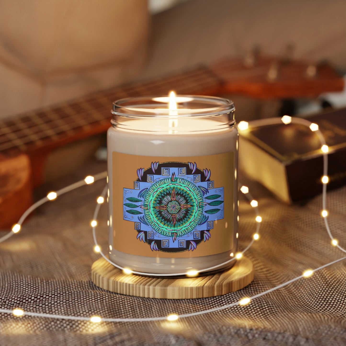 "Plumachakana" Scented Soy Candle - Blue Flame Array White Sage + Lavender / 9oz Home Decor