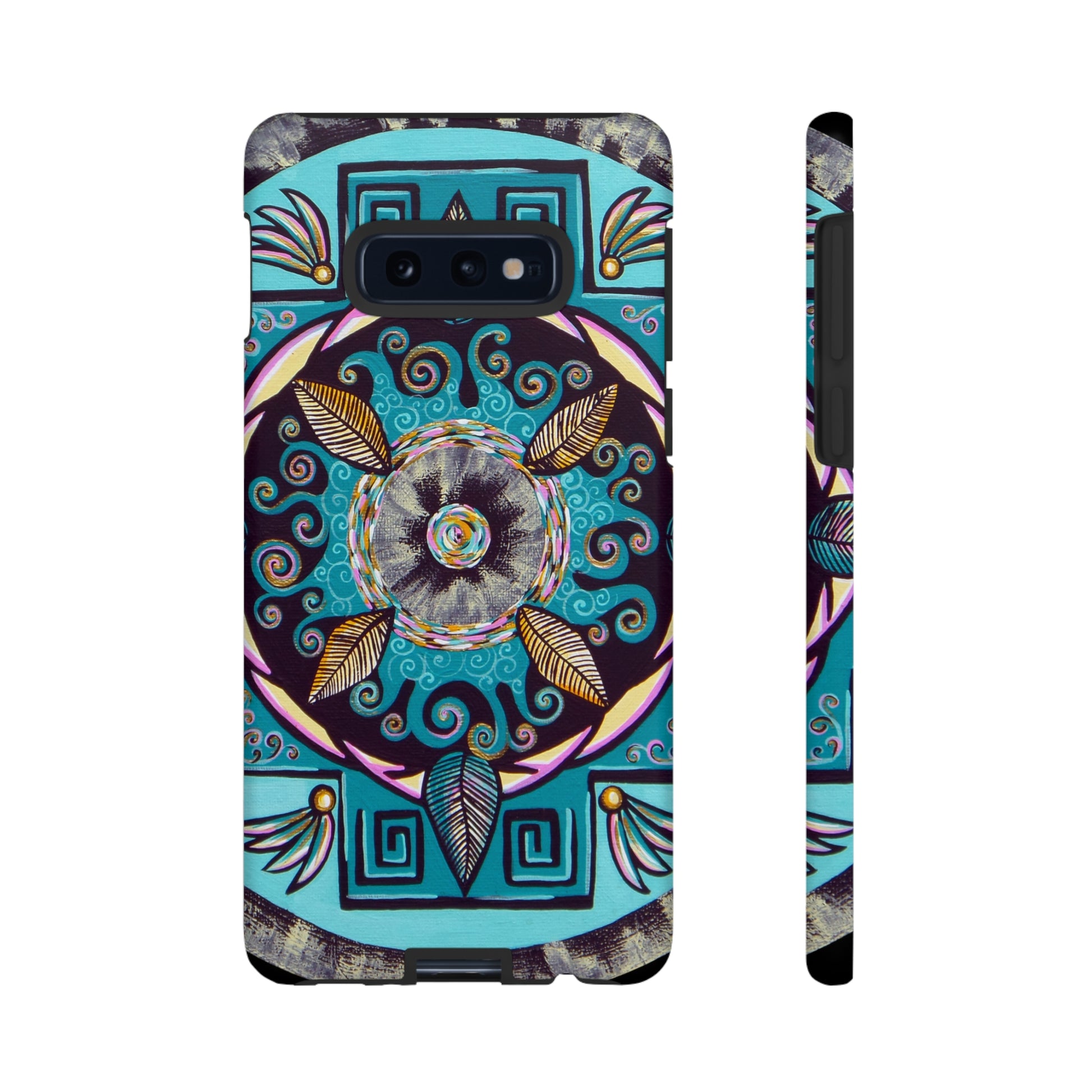 "Hojachakana" Art Phone Armor - Blue Flame Array Samsung Galaxy S10E / Matte Phone Case