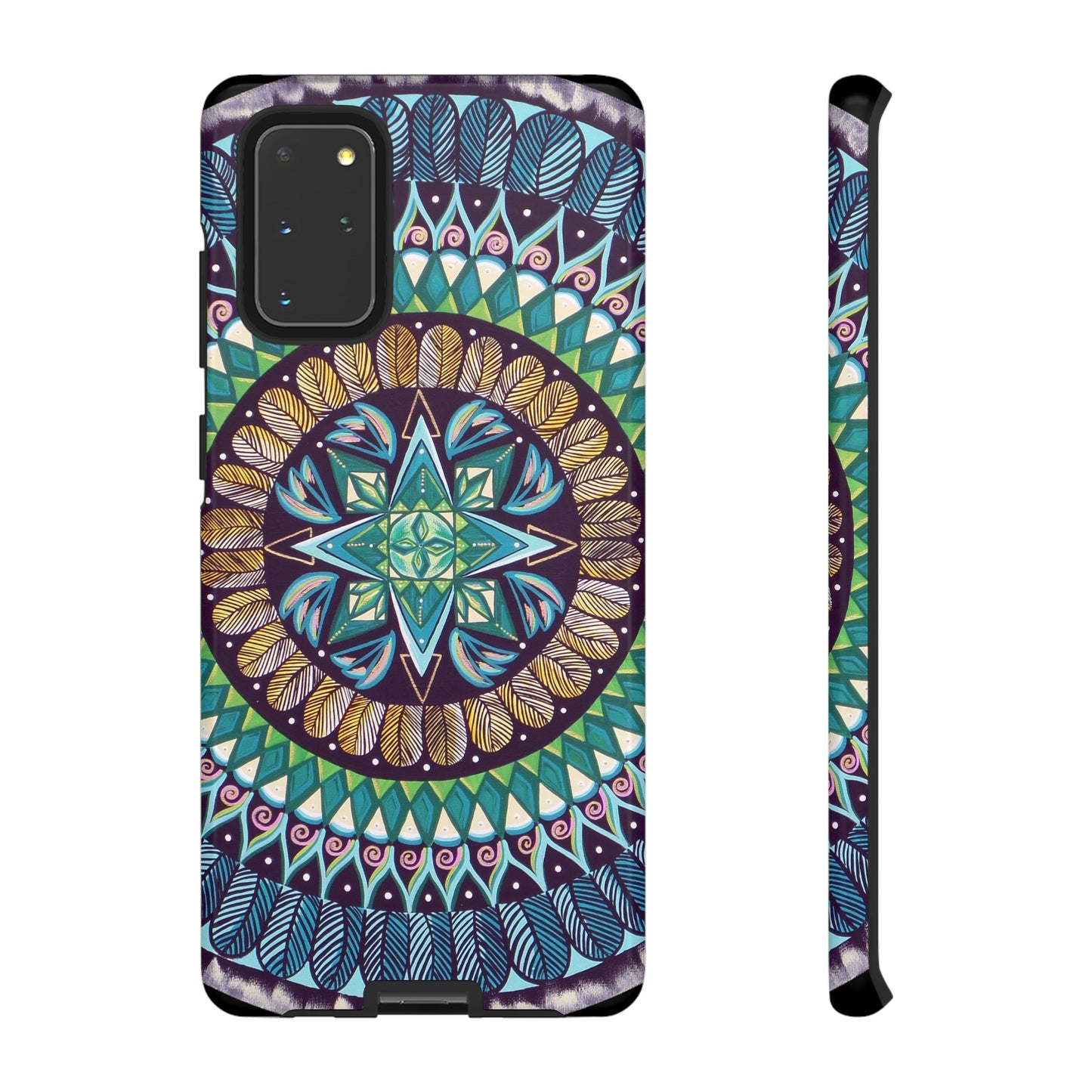 "AquilazurA Kryst'dala" Art Phone Armor - Blue Flame Array Samsung Galaxy S20+ / Glossy Phone Case