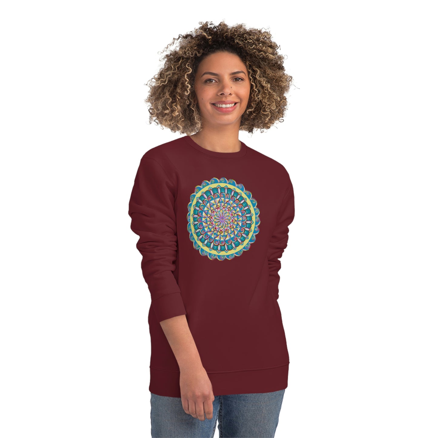 "Almandalayana" Lords & Ladies Organic Sweatshirt - Blue Flame Array Sweatshirt