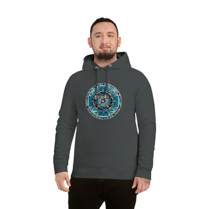 "Hojachakana" Lords & Ladies Organic Sider Hoodie - Blue Flame Array Hoodie