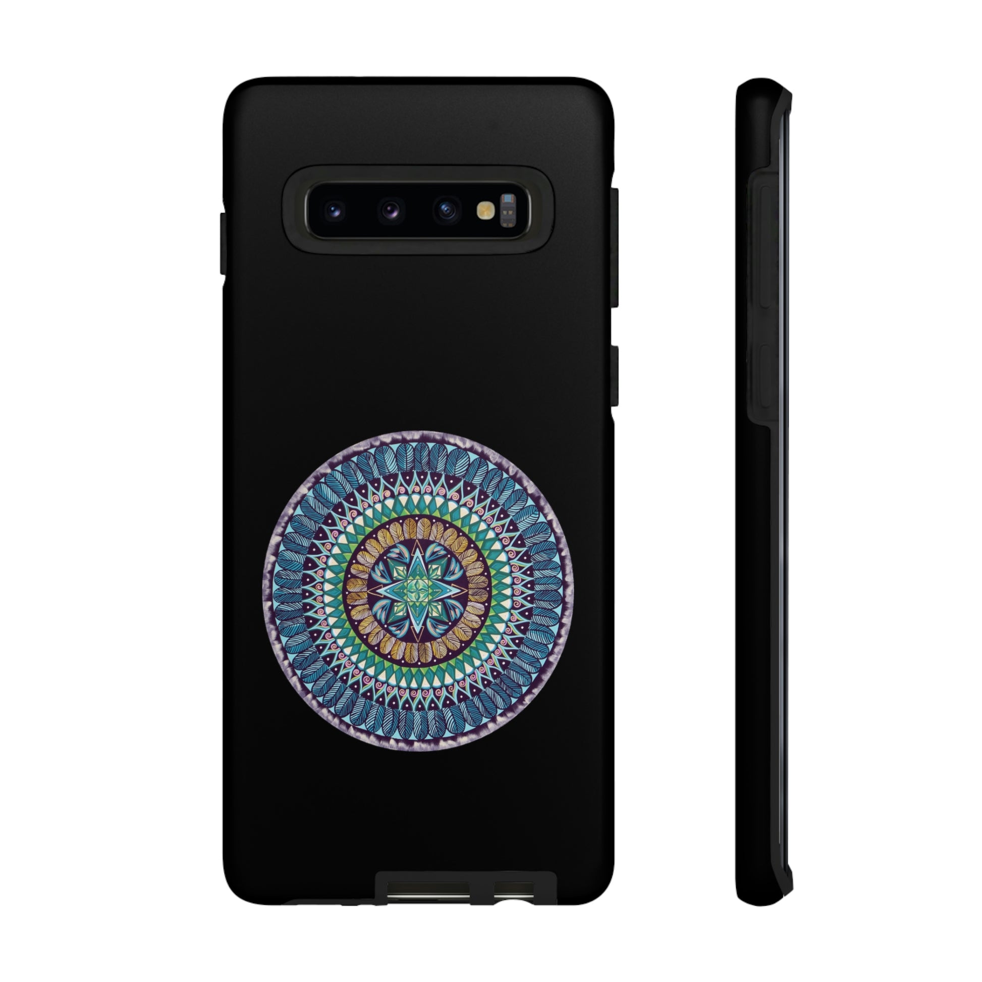 "AquilazurA Kryst'dala" Art Phone Armor - Blue Flame Array Samsung Galaxy S10 / Matte Phone Case