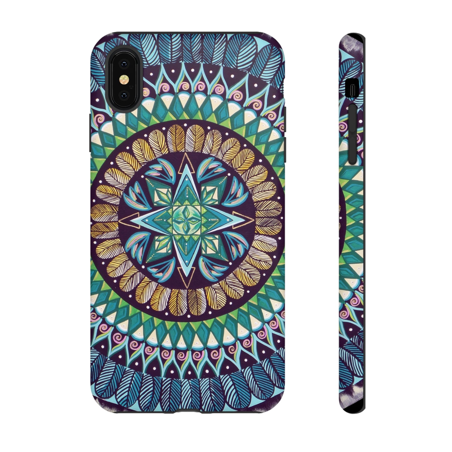 "AquilazurA Kryst'dala" Art Phone Armor - Blue Flame Array iPhone XS MAX / Matte Phone Case