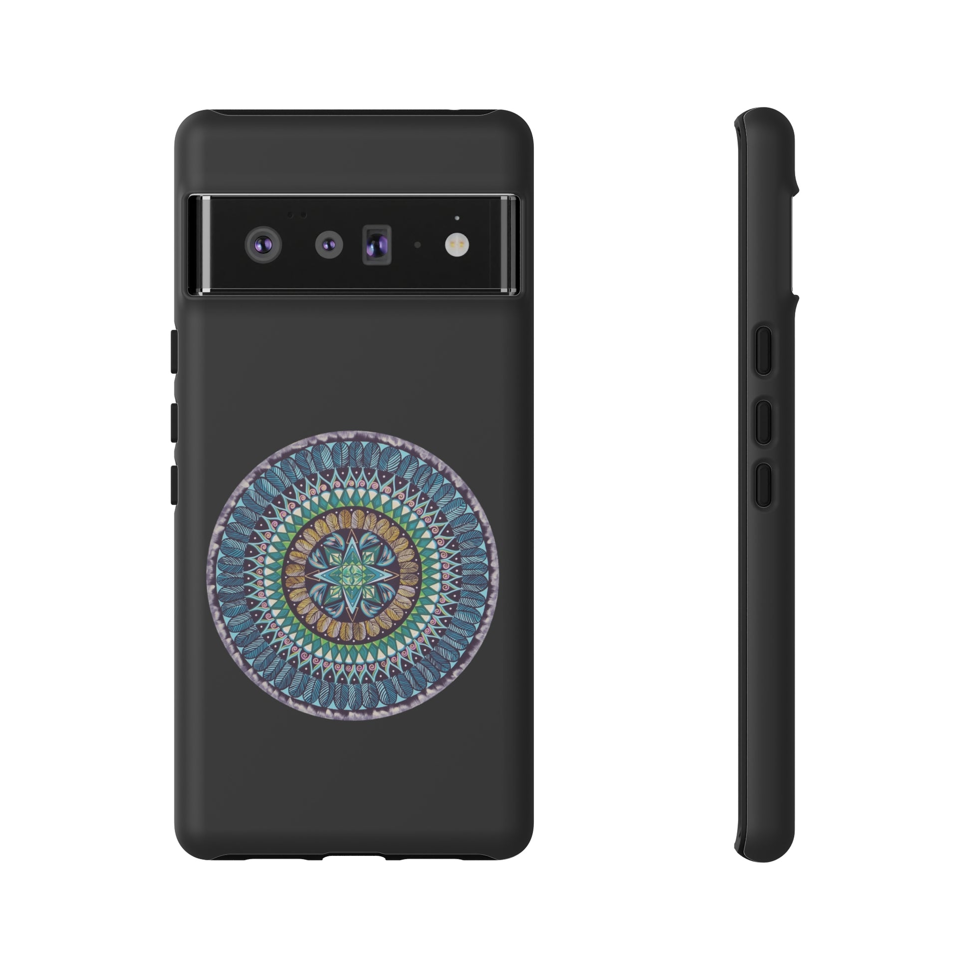 "AquilazurA Kryst'dala" Art Phone Armor - Blue Flame Array Google Pixel 6 Pro / Matte Phone Case