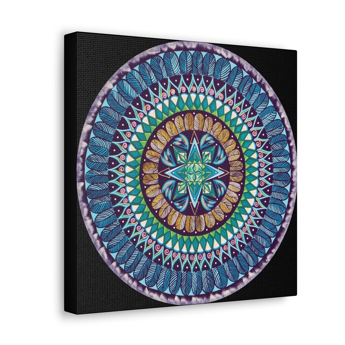 "AquilazurA Kryst'dala" Canvas Gallery Wraps - Blue Flame Array Canvas