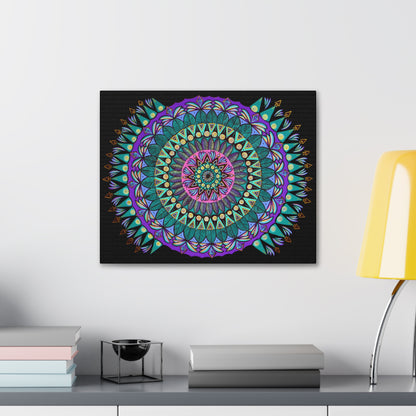 "Mandaladiosa" Canvas Gallery Wraps - Blue Flame Array Canvas