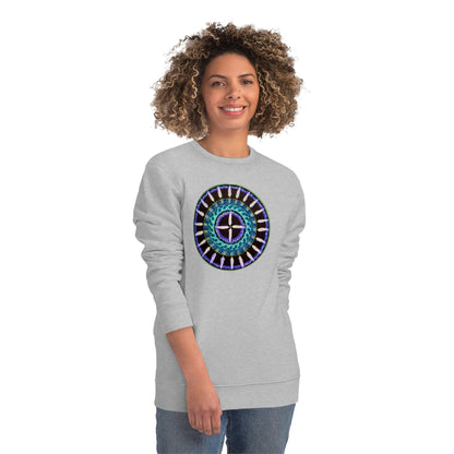 "Cuatro Vientos" Lords & Ladies Organic Sweatshirt - Blue Flame Array Sweatshirt