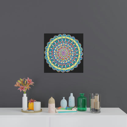 "Almandalayana" Fine Art Posters - Blue Flame Array Poster