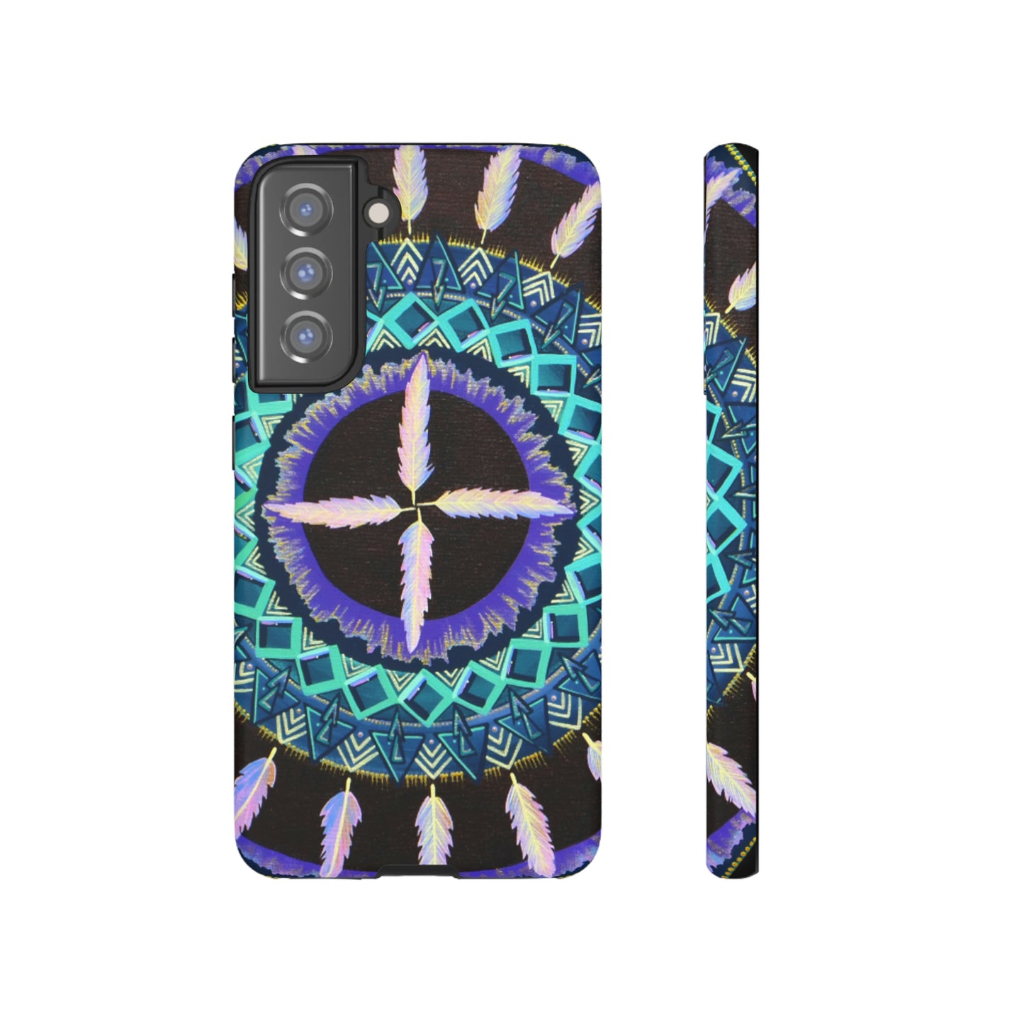 "Cuatro Vientos" Art Phone Armor - Blue Flame Array Samsung Galaxy S21 FE / Matte Phone Case