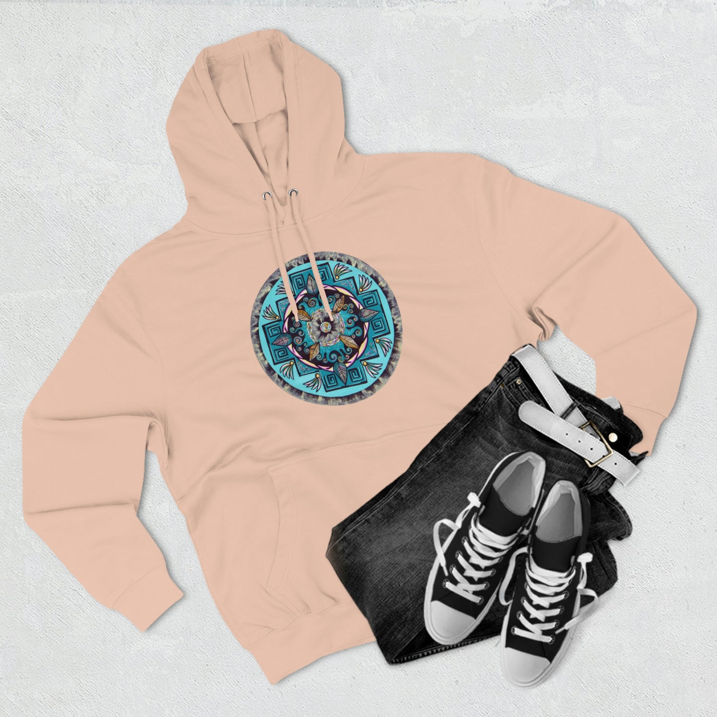 "Hojachakana" Lords & Ladies Pullover Hoodie - Blue Flame Array Hoodie