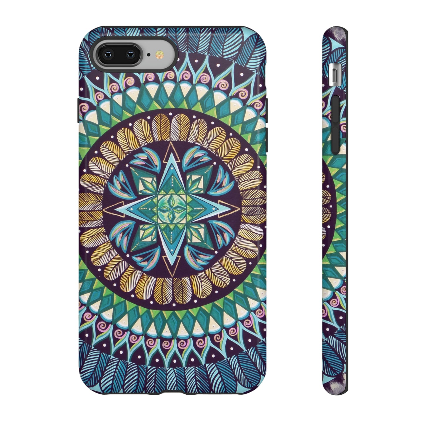 "AquilazurA Kryst'dala" Art Phone Armor - Blue Flame Array iPhone 8 Plus / Glossy Phone Case